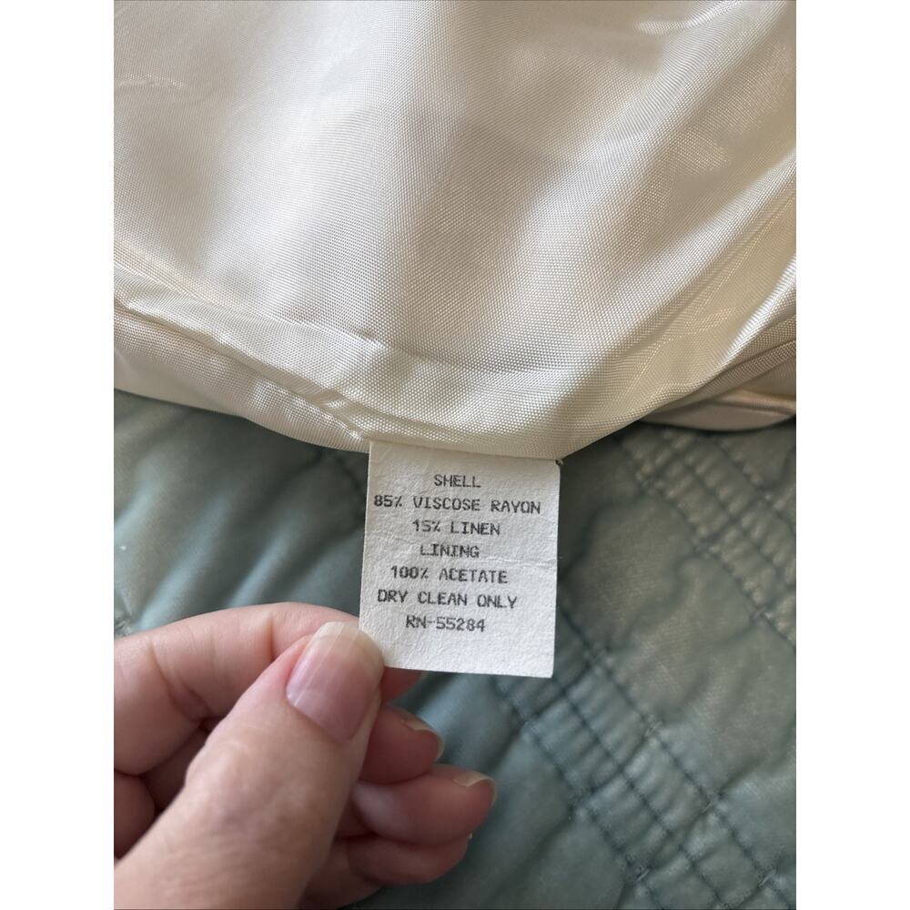 Talbots 10P Cream Vintage Pleated Skirt Tea Length EUC Businesswoman, Formal - Picture 7 of 15